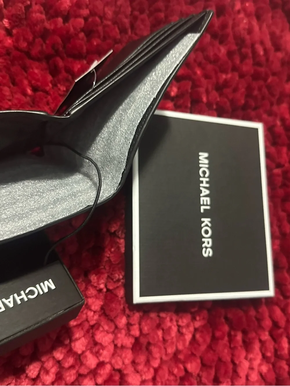 Michael Kors Black Signature Money Clip Wallet